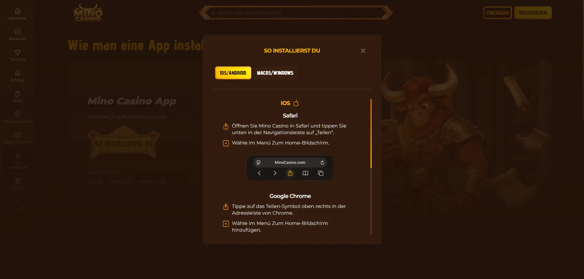 Mino Casino App &ndash; mobiles Spielerlebnis auf Smartphone und Tablet